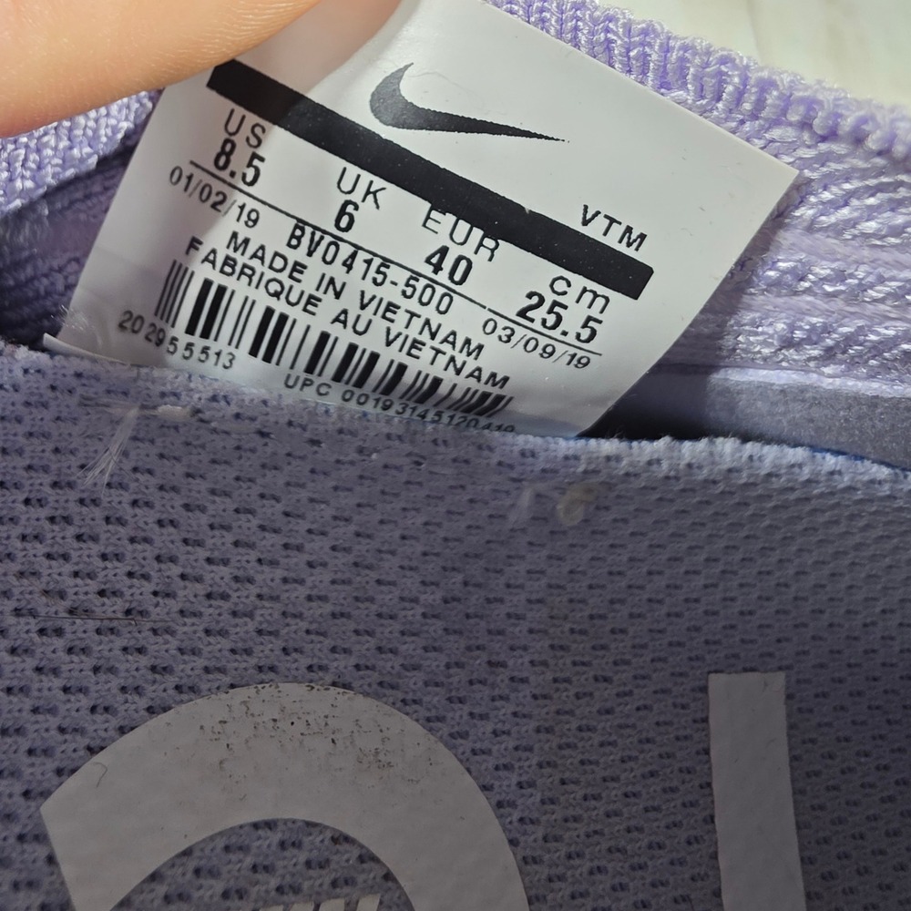 Nike Epic React Phantom Flyknit Lavender Purple Women 8.5 BV0415-500 Running - Picture 6 of 8